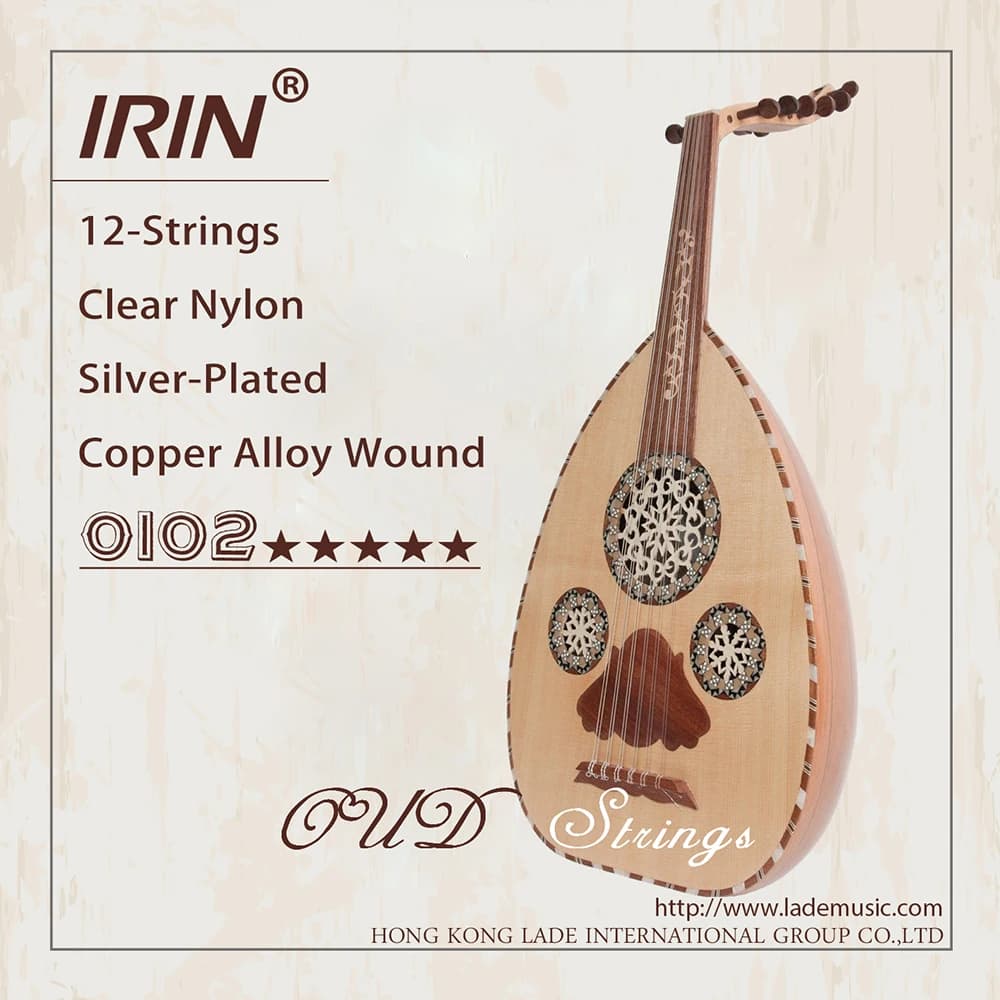 12 pezzi turchia Oud Arab Lute Strings Set Nylon trasparente argento placcato lega di rame avvolto String String accessori per parti di strumenti