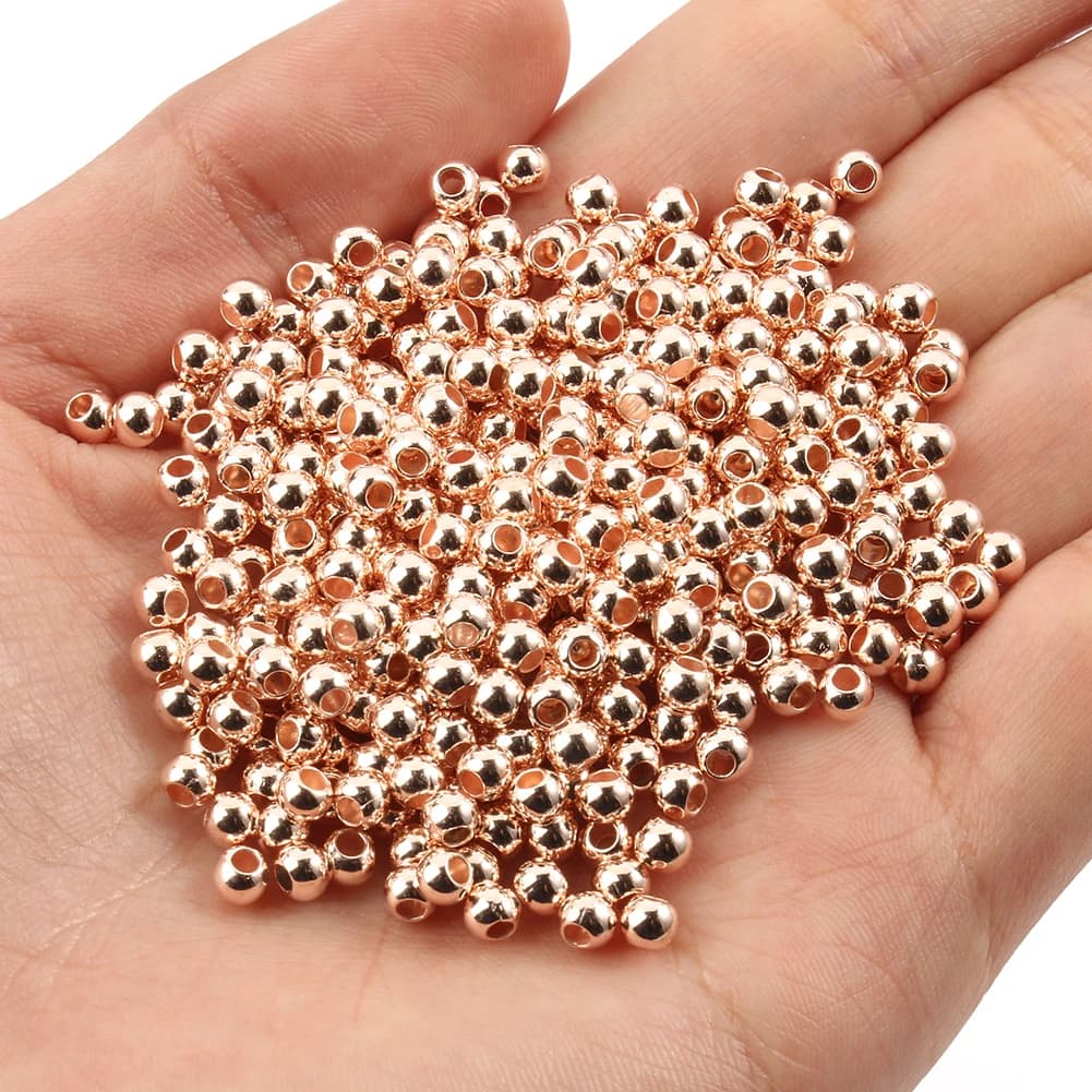 3 4 6 8 10 mm 50-500 pieces color pink gold CCB semi round CCB beads plastic round beads loose jewelry DIY find
