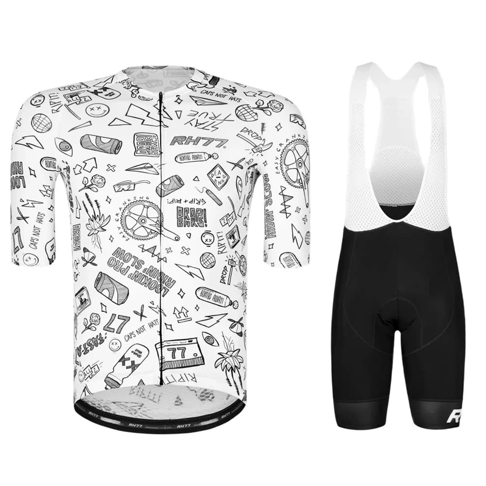 Men's Cycling Knife Rh77 Set Breathable Men's Clothing Mtb Cycling Short Sleeve Shirt Street Shorts Kit Roupa Maillot Cycling Hombre