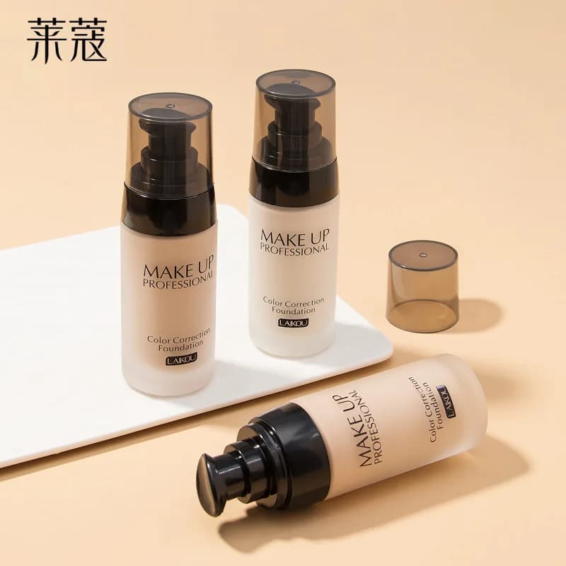 LAIKOU Fondotinta Base Trucco Crema Viso Liquida Correttore Idratante Controllo Olio Impermeabile Maquiagem 40g