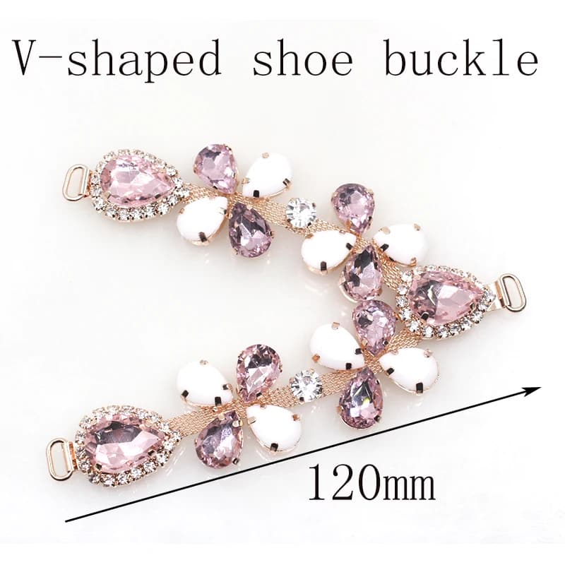Connettori bikini per decorazioni di abbigliamento, fibbia con strass, catena per sandali in cristallo cucito a mano fai da te, scarpa da spiaggia, 120 mm, 1 pezzo