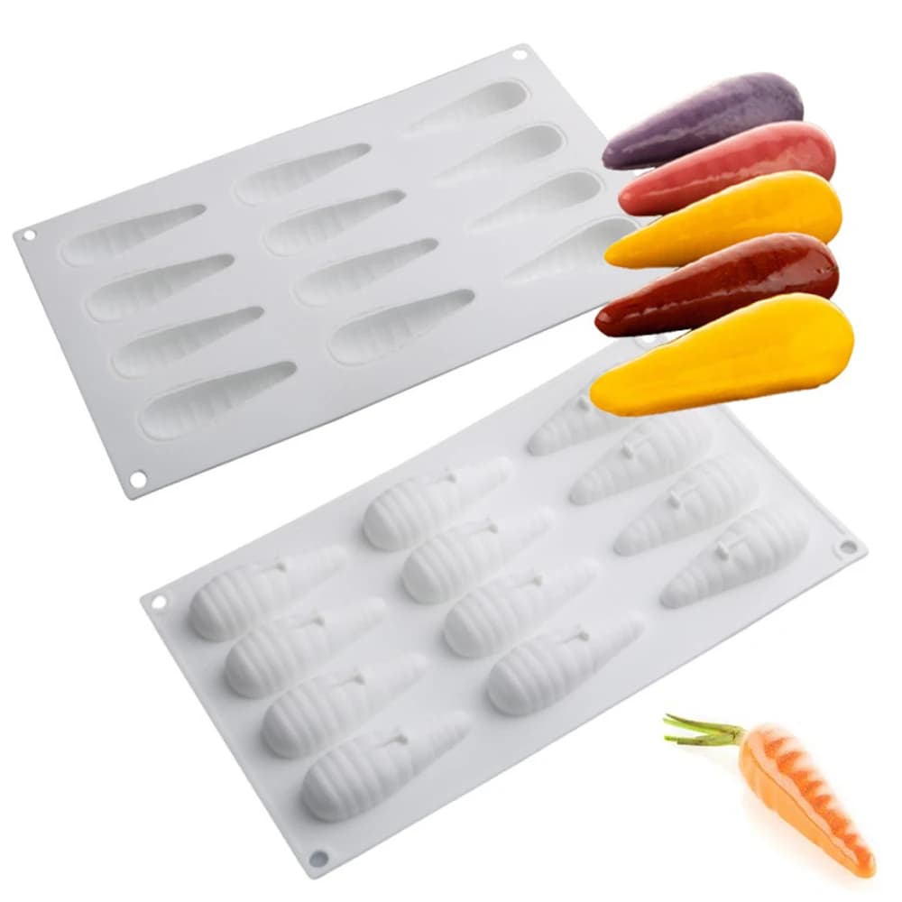 12 fori carota Design stampi in Silicone stampo per torta fondente Sugarcraft fatto a mano cioccolato blocco di ghiaccio stampo per sapone accessori da cucina