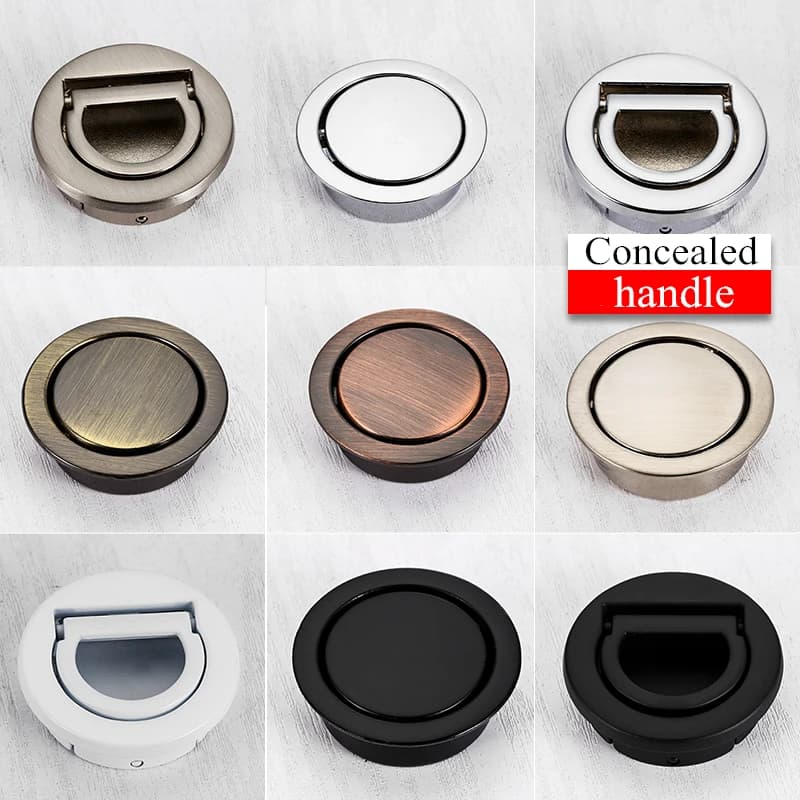 Maniglia scura nascosta forma nascosta cassetto tondo nascosto armadio a mano scarpiera accessori per armadio accessori Hardware per guardaroba