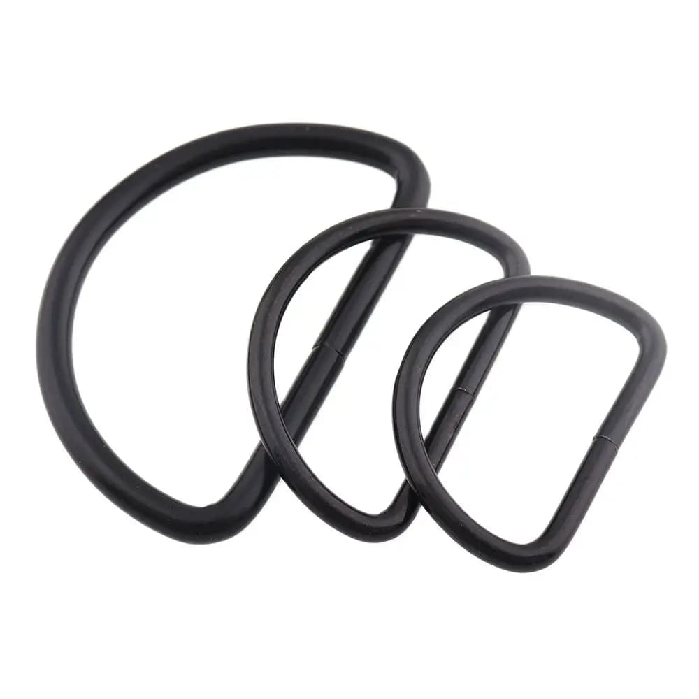 10 pz 30mm/36mm/49mm Nero D anelli Fibbia In Metallo Tessitura Zaino Borsa Parti LeatherCraft Strap Collare Per Animali Domestici Accessori Per Cucire FAI DA TE