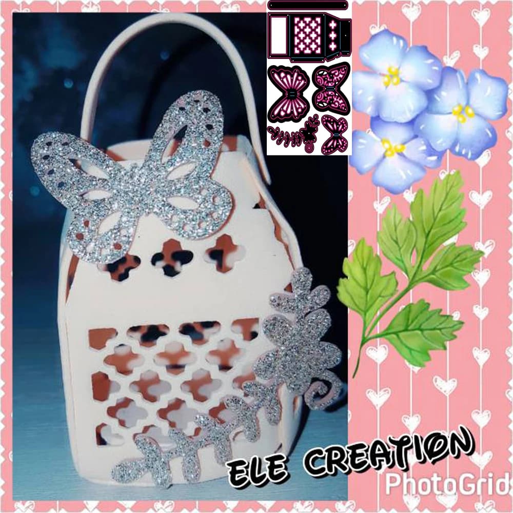 Butterfly set butterfly box cut metal die new flower of paper seed blue crafts photo album embossing die mold DIY