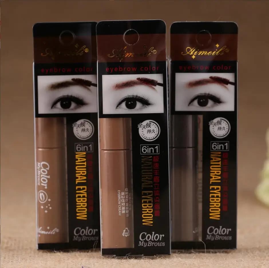 3 colors long lasting waterproof eyebrow mascara eye cream eyebrow eye shadow makeup beauty tools comstic with brush coloring gel T2048