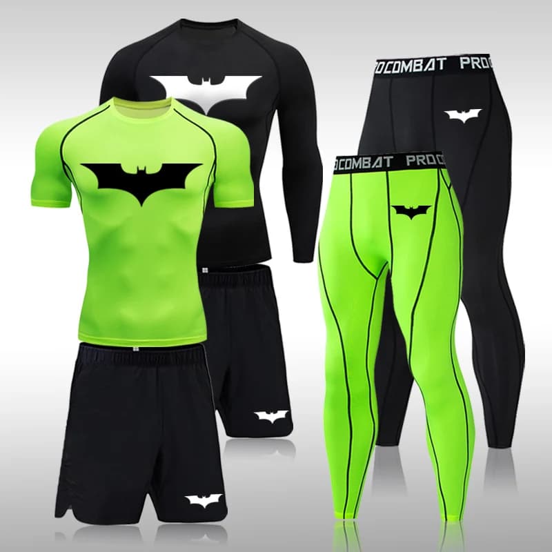Tuta sportiva da corsa per uomo MMA rashguard uomo asciugatura rapida abbigliamento sportivo abbigliamento a compressione Kit allenamento Fitness intimo termico