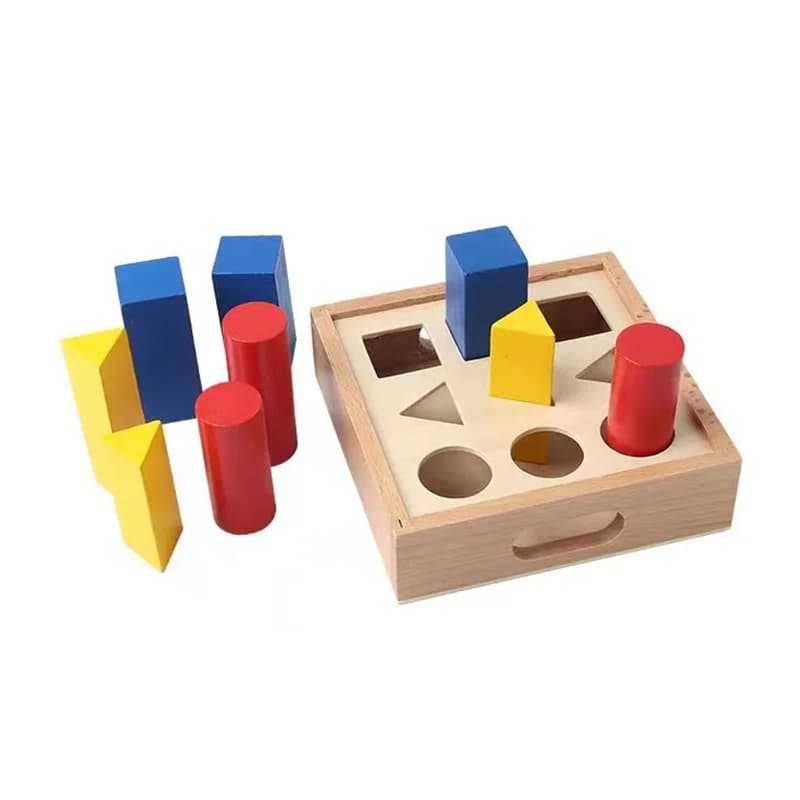 Montessori Forme geometriche solide Bordo Apprendimento educativo Giocattoli per bambini Gioco di smistamento e abbinamento per la coordinazione occhio-mano