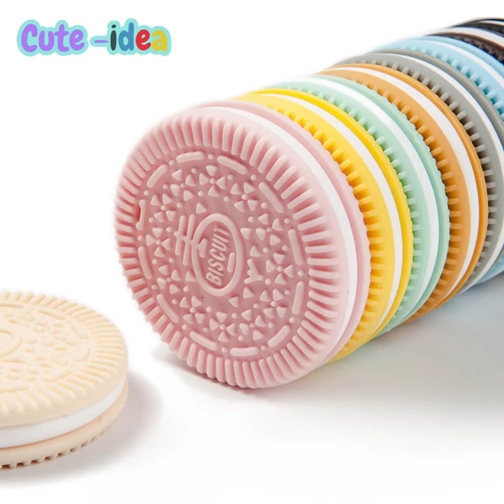 Cute-idea 1pc biscotti in silicone massaggiagengive BPA FREE ciuccio per bambini nusring dentizione per uso alimentare accessorio fai da te fatto a mano prodotto per bambini