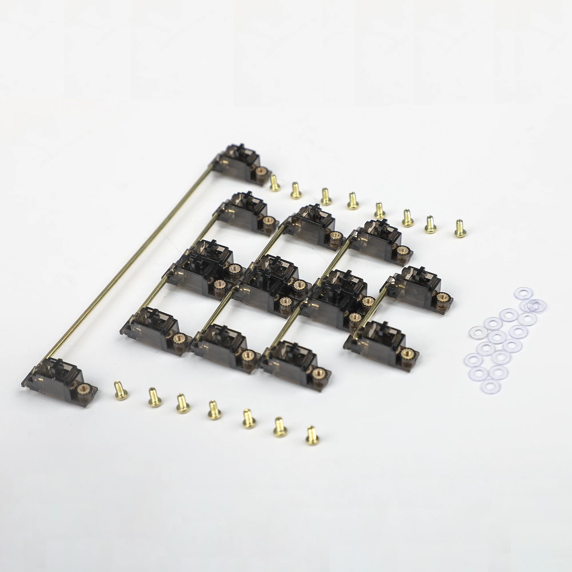 YMDK PCB montato a vite nero bianco chiaro filo d'oro asse satellitare 6.25u 2u per tasti modificatori tastiera meccanica