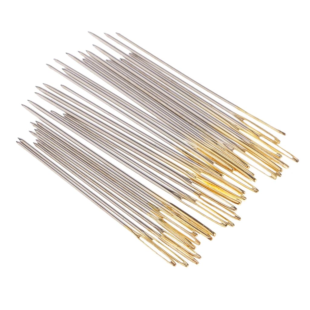 30Pcs Grande-Needles Eye Strumento di Cucito del Mestiere di DIY Strumento per il Punto Croce Lana Lane e Filati In Pelle Da Rammendo Del Ricamo di Lavoro A Maglia 3 dimensioni