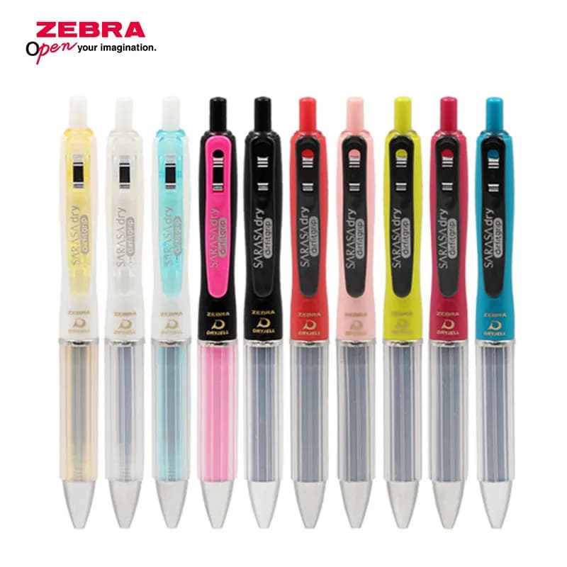 1 pz ZEBRA Penna Gel JJZ49 SARASA Dry AirFit Cuscino D'aria Anti-Fatica 0.5mm Ricarica Sostituibile Supporto Morbido Presse Penna Acqua Nera