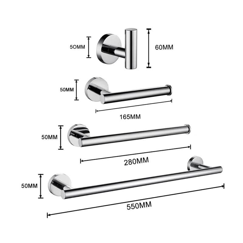 Set of bathroom accessories