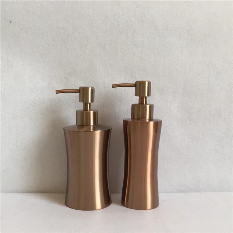 Dispenser di sapone manuale in acciaio inossidabile 304 bottiglia di Shampoo Dispenser di sapone in oro rosa 500ml 250ml/400ml