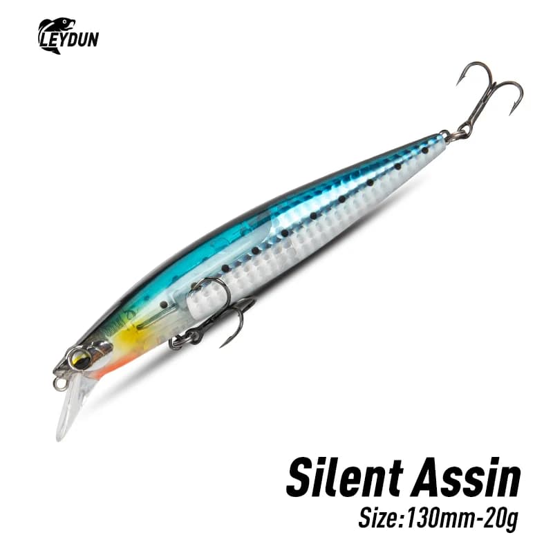 LEYDUN Galleggiante Spigola Esche Da Pesca Esche 130mm 20g Minnow Esche con Lama Flash Richiamo Duro Buona Azione Wobblers Affrontare Luccio