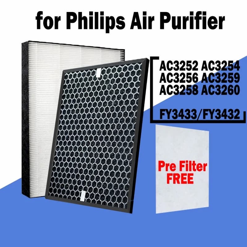 FY3432 FY3433 NanoProtect sostituzione vero filtro a carbone attivo HEPA per purificatore d'aria Philips AC3252 AC3254 AC3256 AC3259