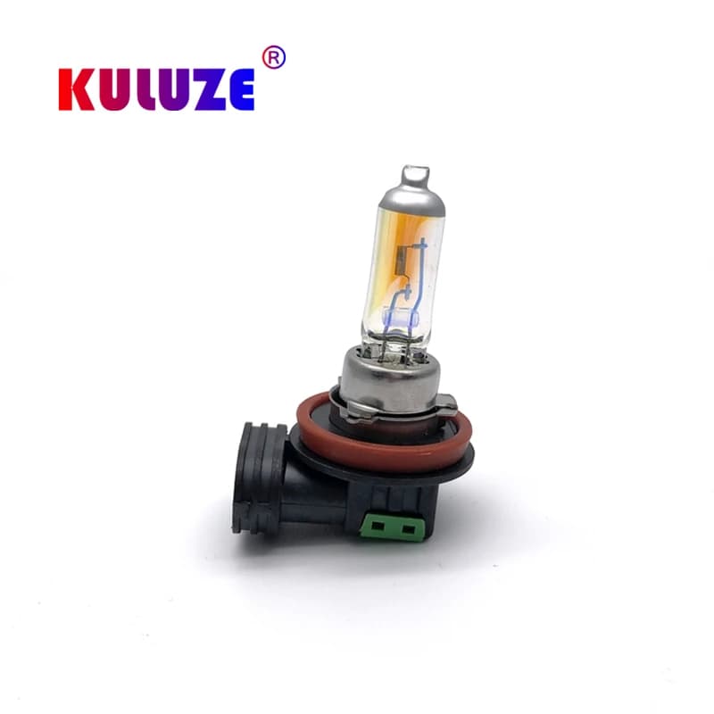 2 Pezzi Lampadine H11 2300K PGJ19-2 Alogene, Sostituzione e Aggiornamento 12V55W, Luce Super Gialla Antipioggia e Antinebbia per Auto