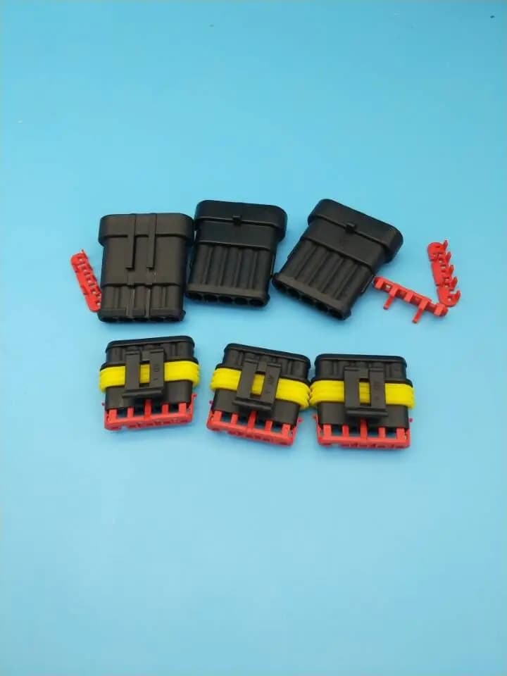 Il trasporto libero 10 pz tyco 5pin auto 1.5 serie maschio e femmina connettore del cavo impermeabile 282089 -1 282107 -1