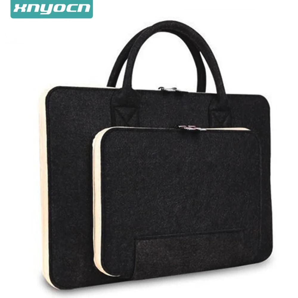 Borsa a tracolla per Laptop in feltro di lana borse a mano da 11-15 pollici per IPAD Macbook Pro Notebook pacchetto di rivestimento per Notebook resistente all'usura