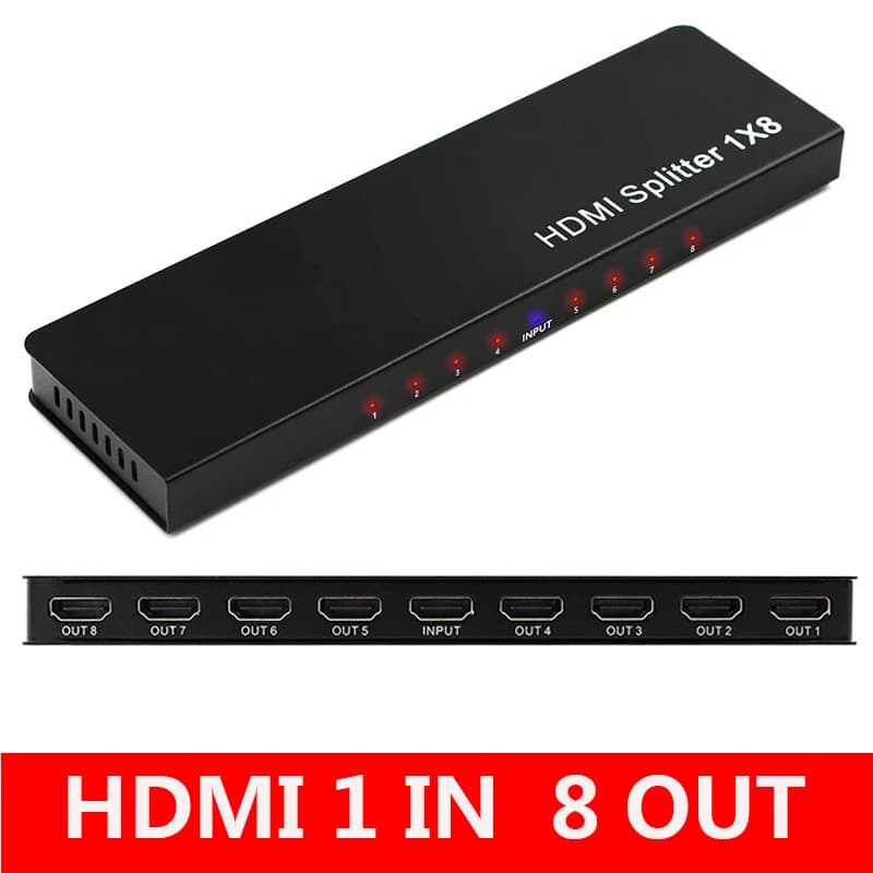 Splitter HDMI 4K 1 x4 1 x8 Splitter HDMI 1 distributor in 4/8 out HDMI Splitter Video 4K 30Hz HDCP 1.4 amplifier for PS4 Xbox HDTV