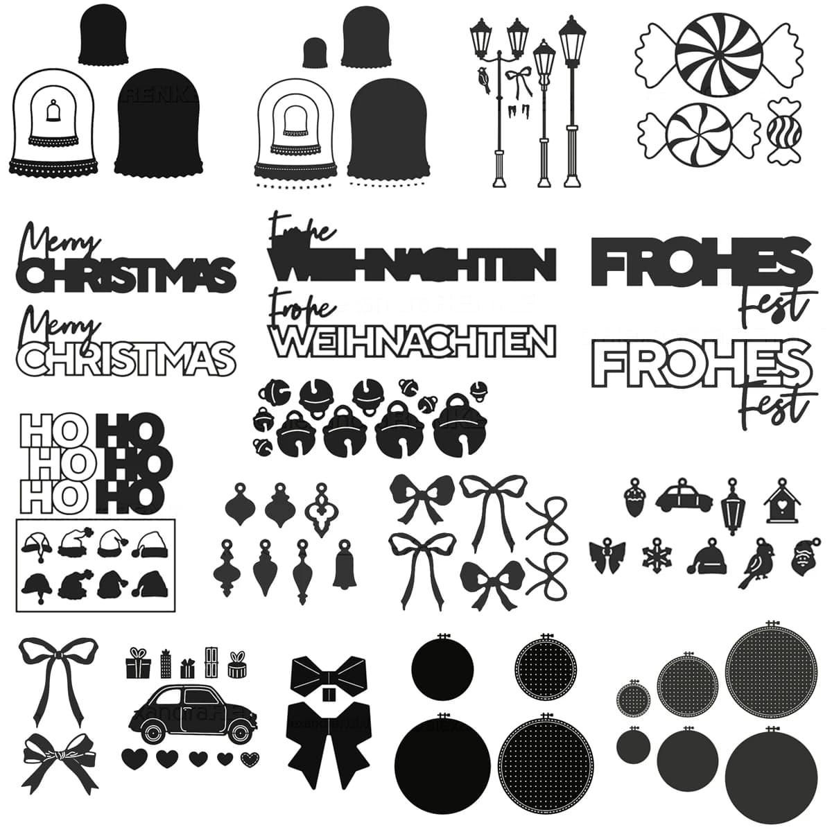 Piggy Craft stems in metal cutting die die christmas ball crystal letters Scrapbook craft paper knife mold sting stencil