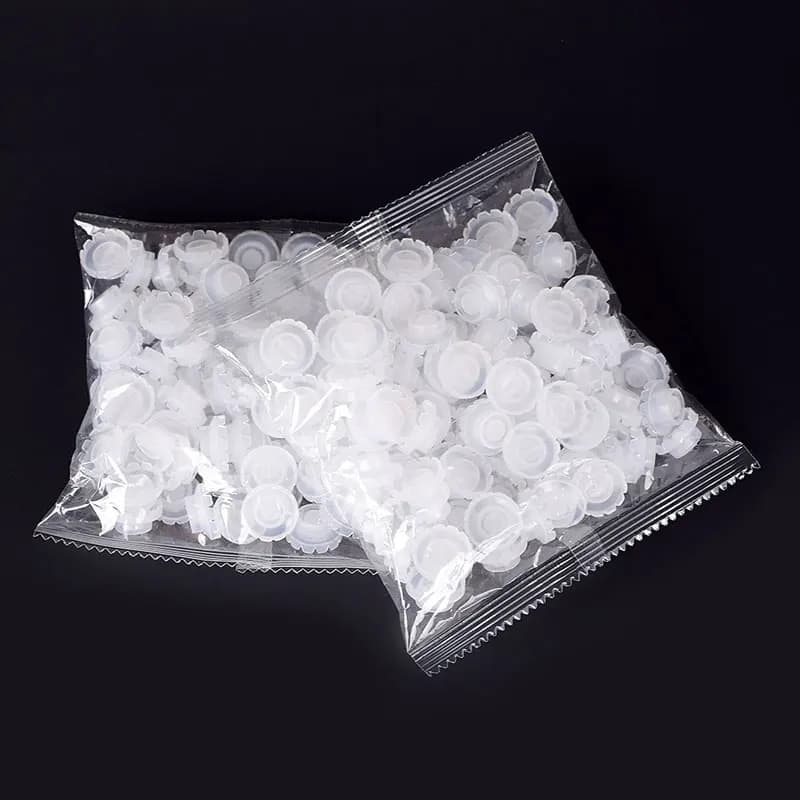 100 pcs/borsa Ciglia Finte Fiore Ring Tazza Innesto Flowering Quick Flower Sun Flower Collar Cup Eyelash Collar Tool Makeup
