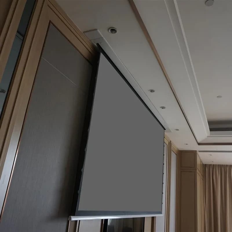 Ktfeelr 16:9 4K ALR luce ambientale che respinge lo schermo di proiezione motorizzato a linguetta a soffitto per proiettori Standard