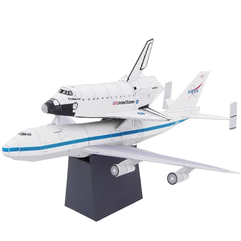 Boeing 747 Shuttle Carrier Aircraft Folding Art Origami Handmade 3D Paper Model Papercraft DIY Teens Adult Craft Toys ZX-011