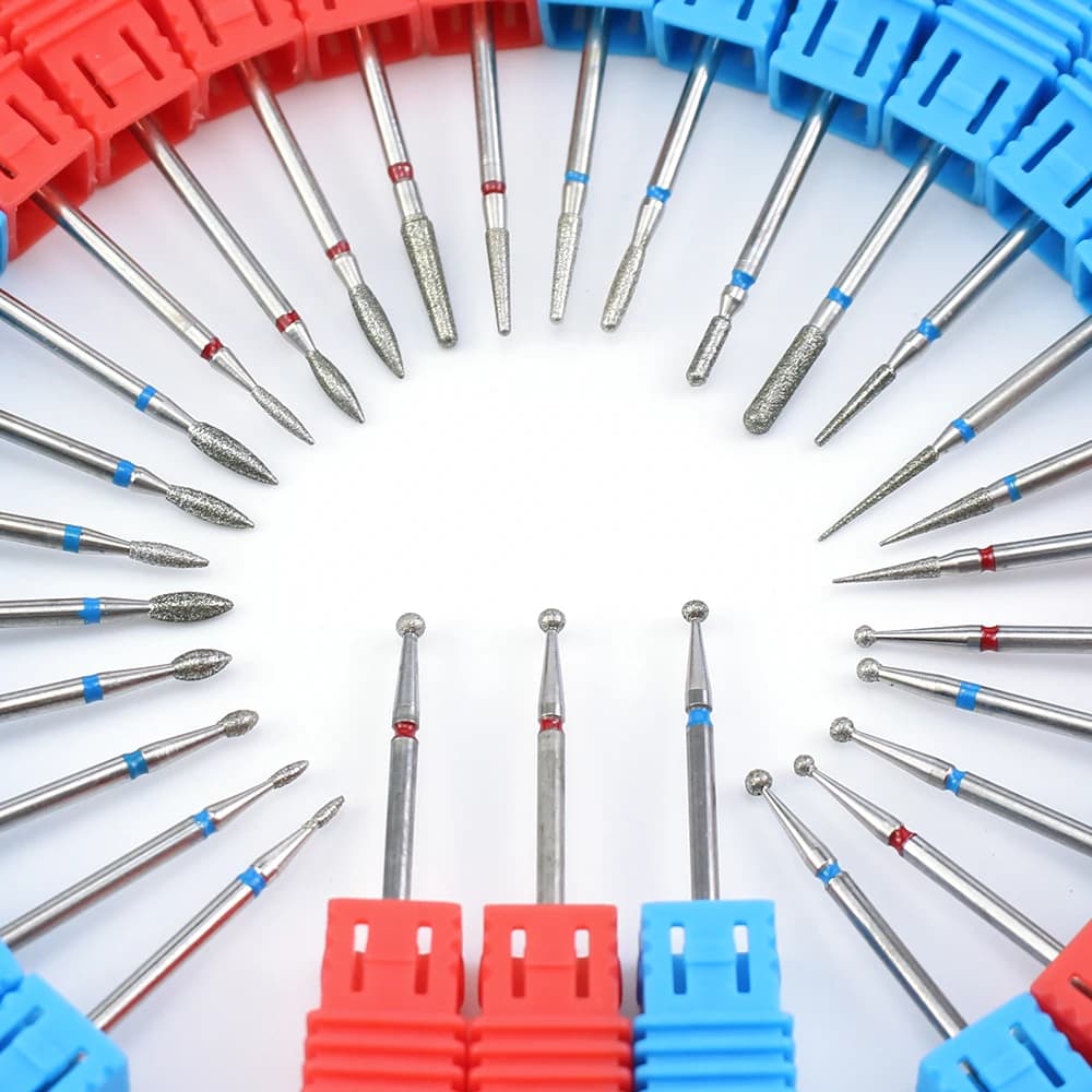 Diamond Nail Drill Bits Electric Manicure Machine Milling Bit Cuticle Accessories Rotary Burr Mills Cutter Nail Remover Tools