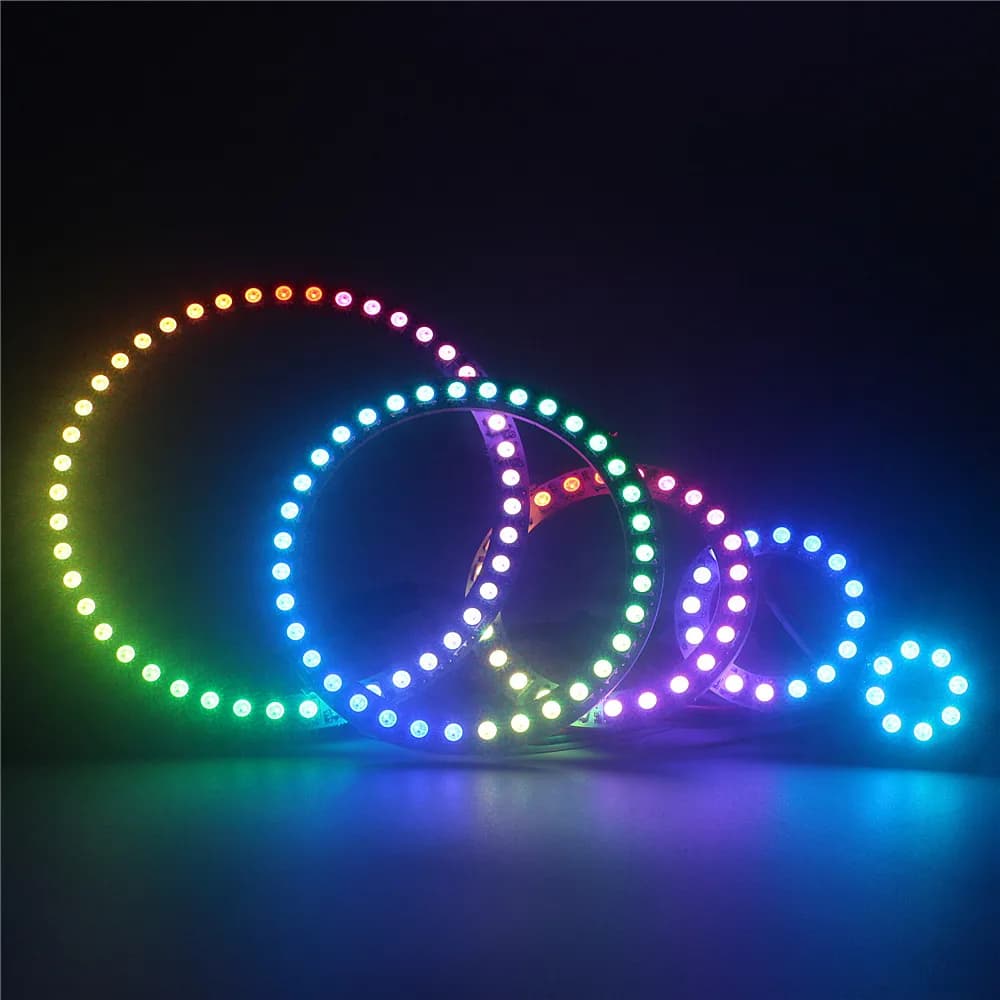 1 pz WS2812B Anello LED 8/16/24/35/45 Bit LED SK6812 ws2812b WS2812 5050 RGB Pixel indirizzabile Modulo LED Luce di Striscia DC 5 V