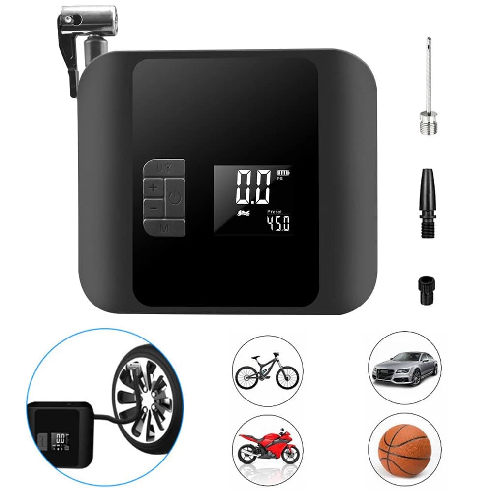 Pompa di aria del gonfiatore del compressore d'aria dell'automobile con l'esposizione LCD di pressione dei pneumatici 12V 150PSI gonfiatore portatile senza fili della gomma per le biciclette dell'automobile
