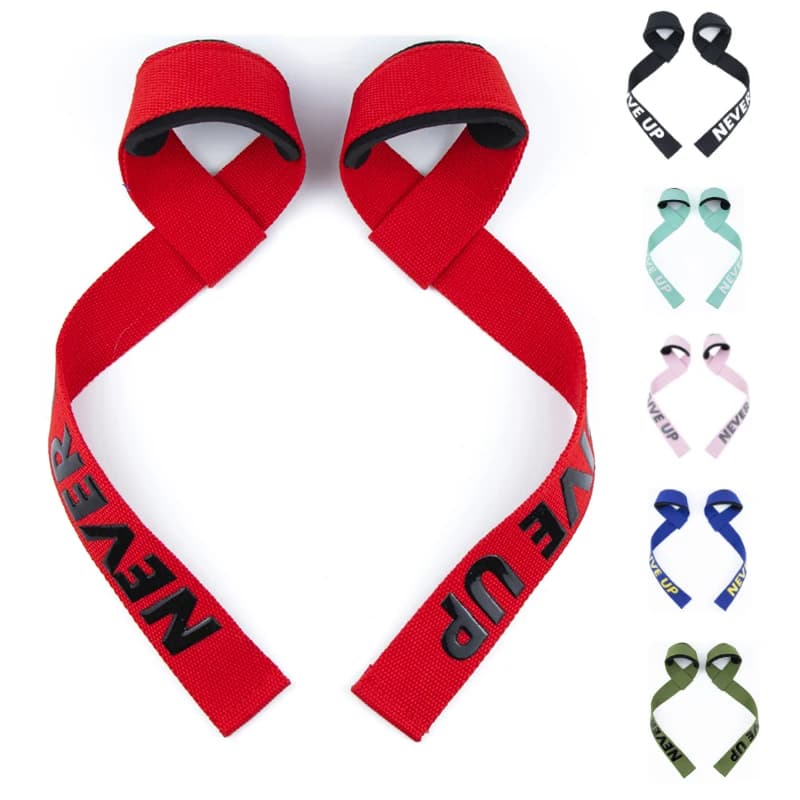 Fitness weight lifting straps gym deadlift padded neoprene weight lifting bodybuilding powerlifting strength training