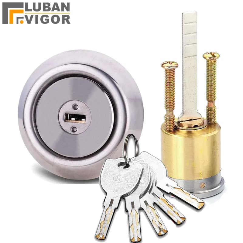 Security Lock Copper Replace Lock Cylinder C-Level Lock Cylinder Universal Round Cylinder Iron Wooden Door Lock