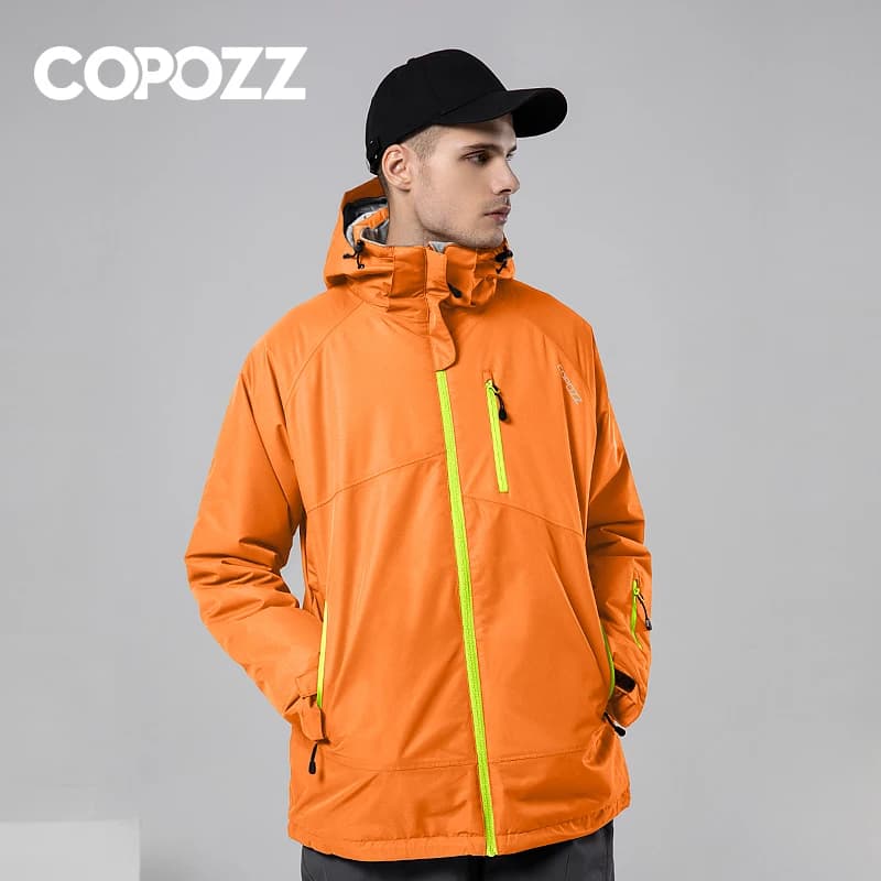 Tuta da sci invernale per uomo e donna Outdoor Mountain escursionismo o campeggio giacca da sci con cappuccio calda tuta da Snowboard impermeabile antivento