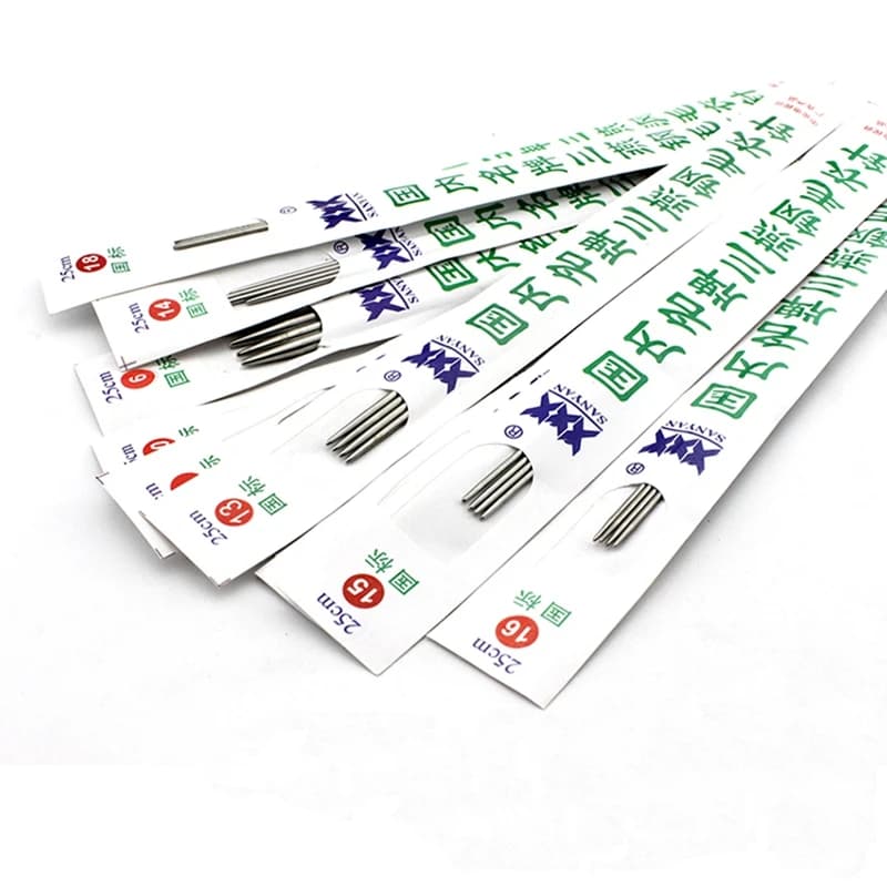 25/36CM 11 dimensioni ferri da maglia a doppia punta in acciaio inossidabile Set di ferri da maglia