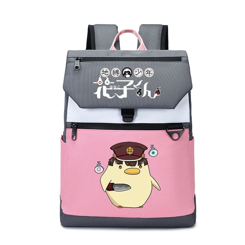 Borse da scuola per cartoni animati Hanako-kun rilegate in toilette Zaino per libri Oxford Zaino per laptop rosa da donna Kawaii Zaino da viaggio per anime