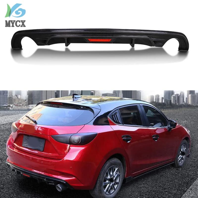 Car Styling Paraurti Posteriore Body Kit Mento Spoiler Labbro Diffusore Trim Copertura Per Mazda 3 Axela Hatchback 2017 2018 1 pz