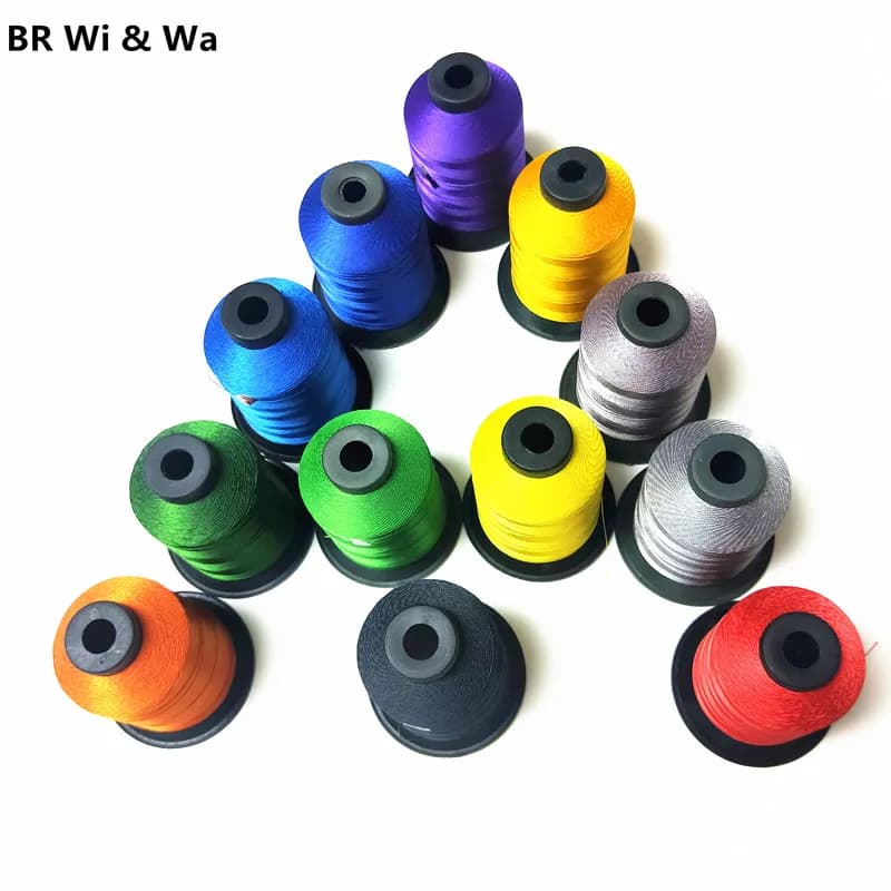 BR Wi&Wa Filo nero Filo di nylon 2000 m/bobina 210D Componente Accessorio per la costruzione di aste fai-da-te