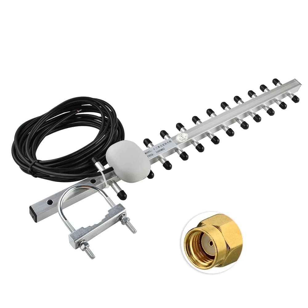 Antenna Yagi Superbat 16dBi 2.4GHz Booster Wireless-G con cavo RP-SMA Maschio da 5M per estensione a lungo raggio per WLAN 802.11b/g/n