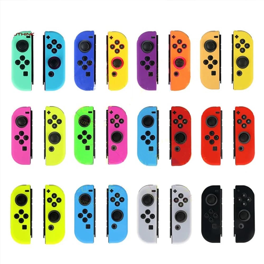 Soft Silicone Protective Skin Case Joy-cons Anti-Slip Cover Shell Rubber Analog Thumstick Cap For NS Switch Joystick Controller