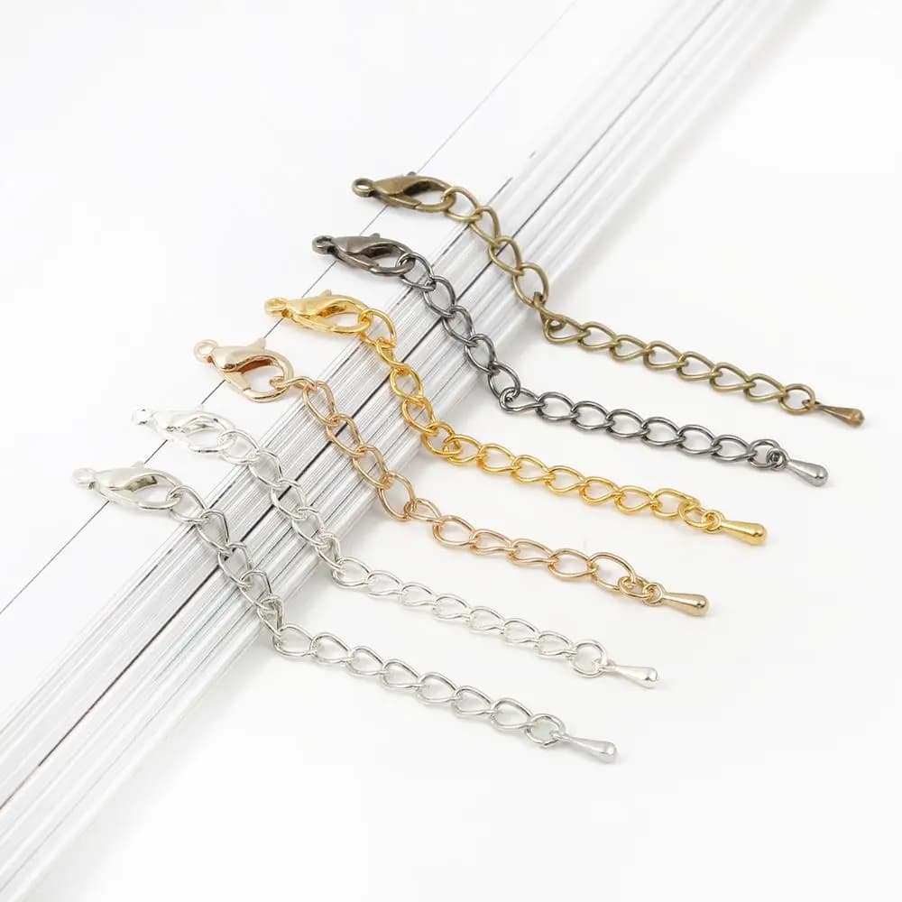 20 set/lotto 5.5 centimetri Tono Estesa Estensione Catena Coda di Aragosta Catenacci del Connettore Per Il FAI DA TE Monili Che Fanno Della Collana Del Braccialetto Vassoio di Base