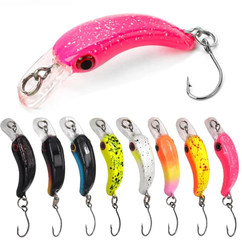 1 pz galleggiante Mini Minnow Fishing Lure 1.3g 4cm artificiale Hard Bait Sharp Hook Crankbait Wobblers trota luccio Bass Tackle