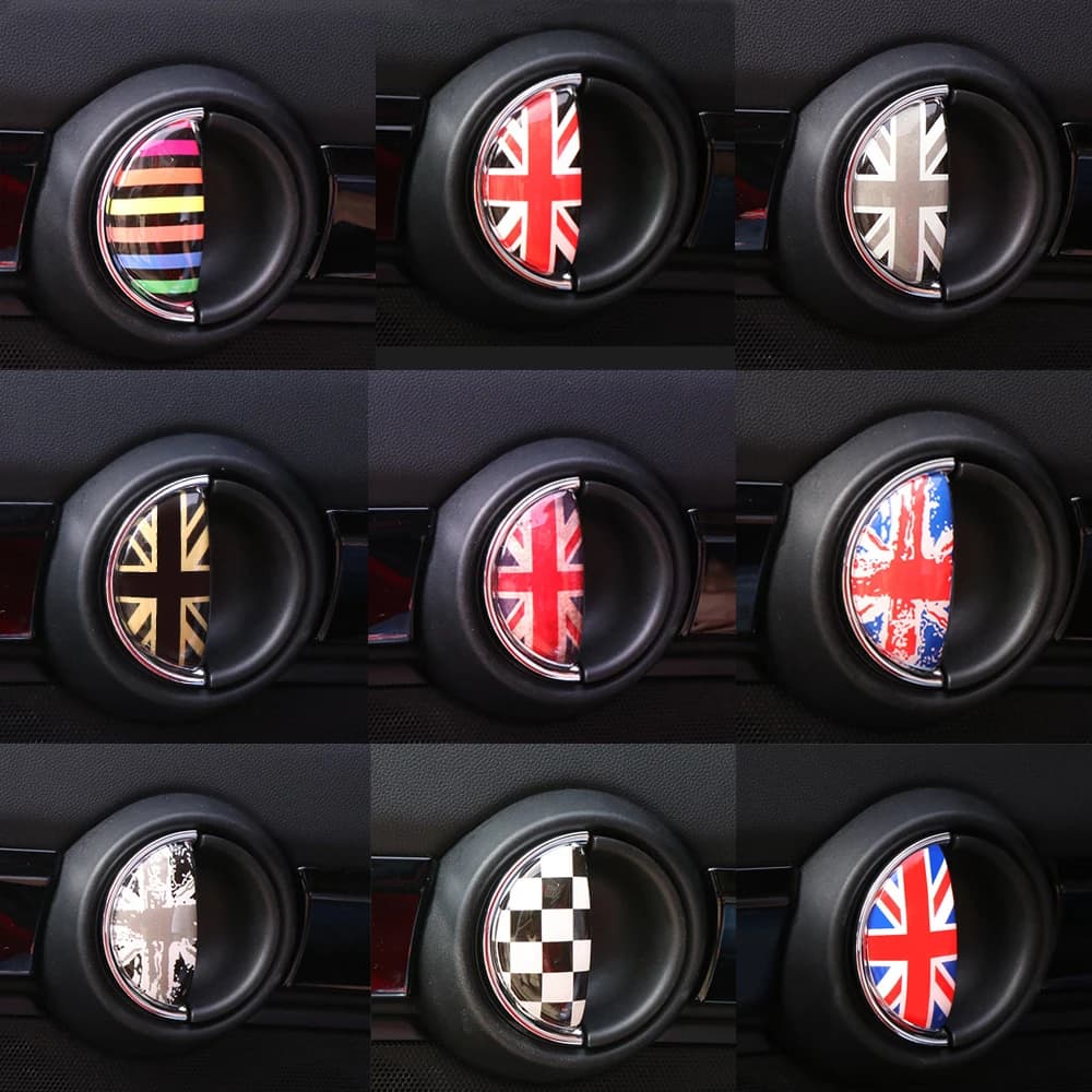 2 pz Auto Maniglia Della Porta Adesivo di Cristallo Epossidico Decorazione di Interni Auto Decalcomania Per MINI COOPER R56 R55 R60 R61 Countryman F55 F56 F60