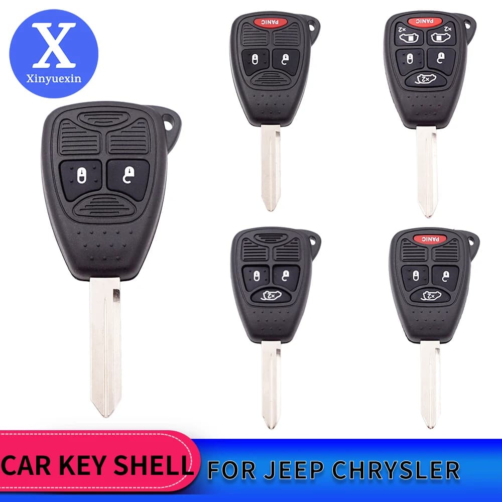 Xinyuexin Chiave A Distanza Dell'automobile Caso Borsette Fob per JEEP Compass Wrangler Grand Cherokee per Dodge Dakota Caricatore per Chrysler 300 Chiave