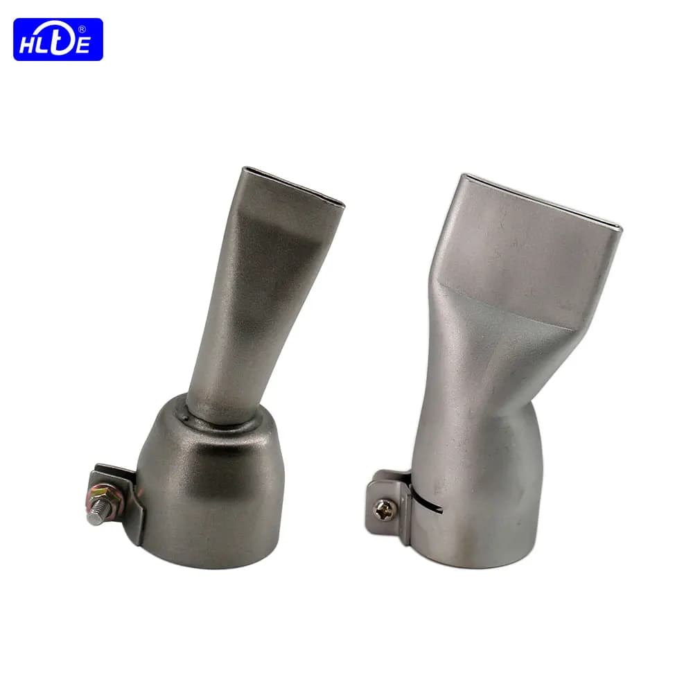 HLTE 20mm + 40mm Flat Welding Nozzle For 1600W Plastic Welding Gun Hot Air Blower Heat Flashlight Plastic Tuyere Accessories