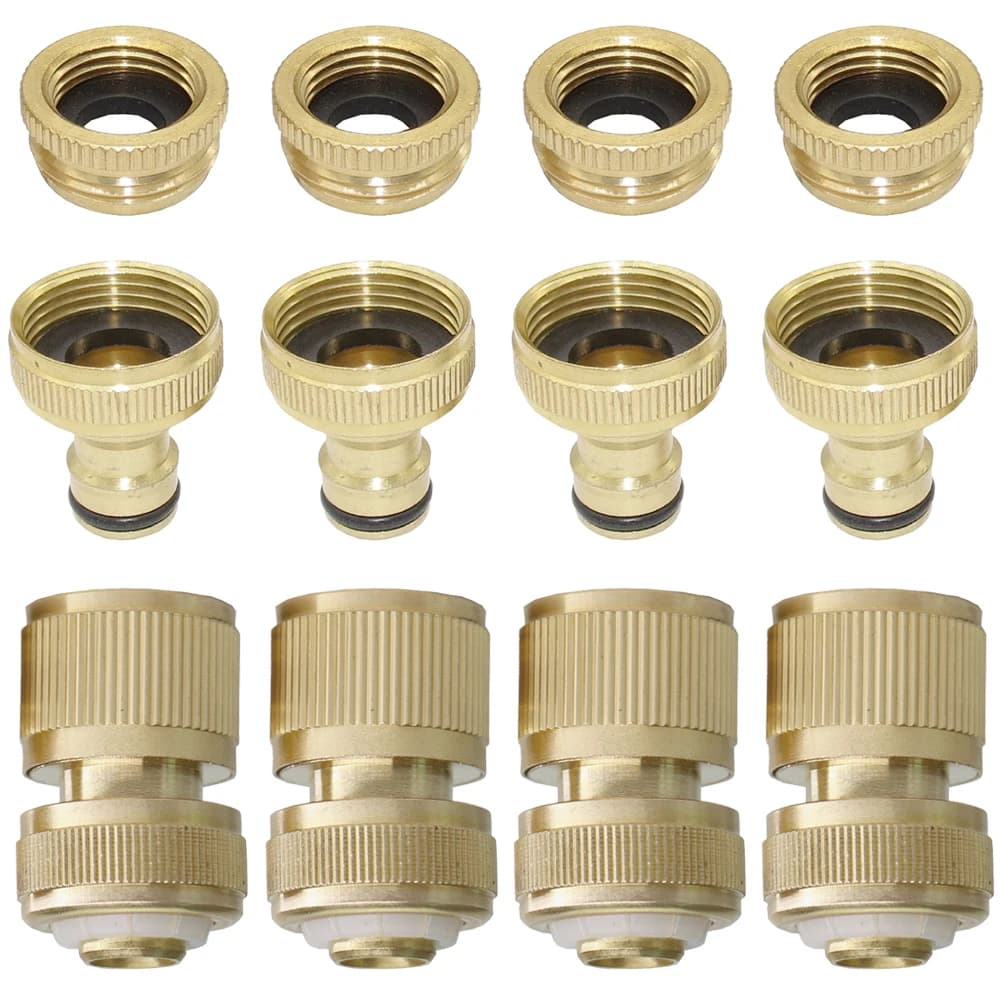 Brass 1/2 "3/4" 1 "Fleet Fast Connector Garden Irrigation Faucet Adapters Joint 1/2" Hose Flexible Water Gun Washing Machine Fittings