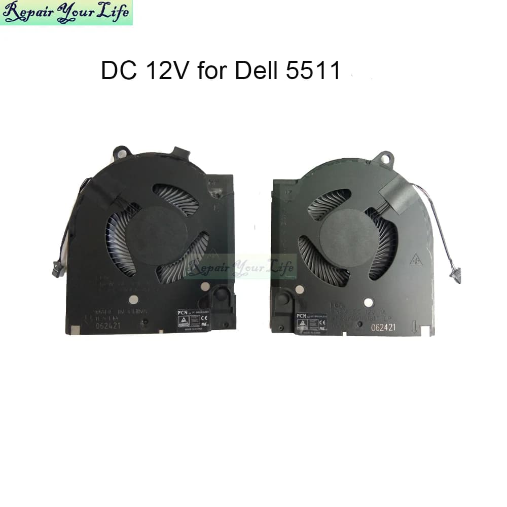 Notebook Dispositivo di raffreddamento del radiatore Ventola di raffreddamento per Dell G15 5511 5515 5510 2021 RTX3060 RTX3050 Gaming Laptop CPU GPU Ventola della scheda grafica