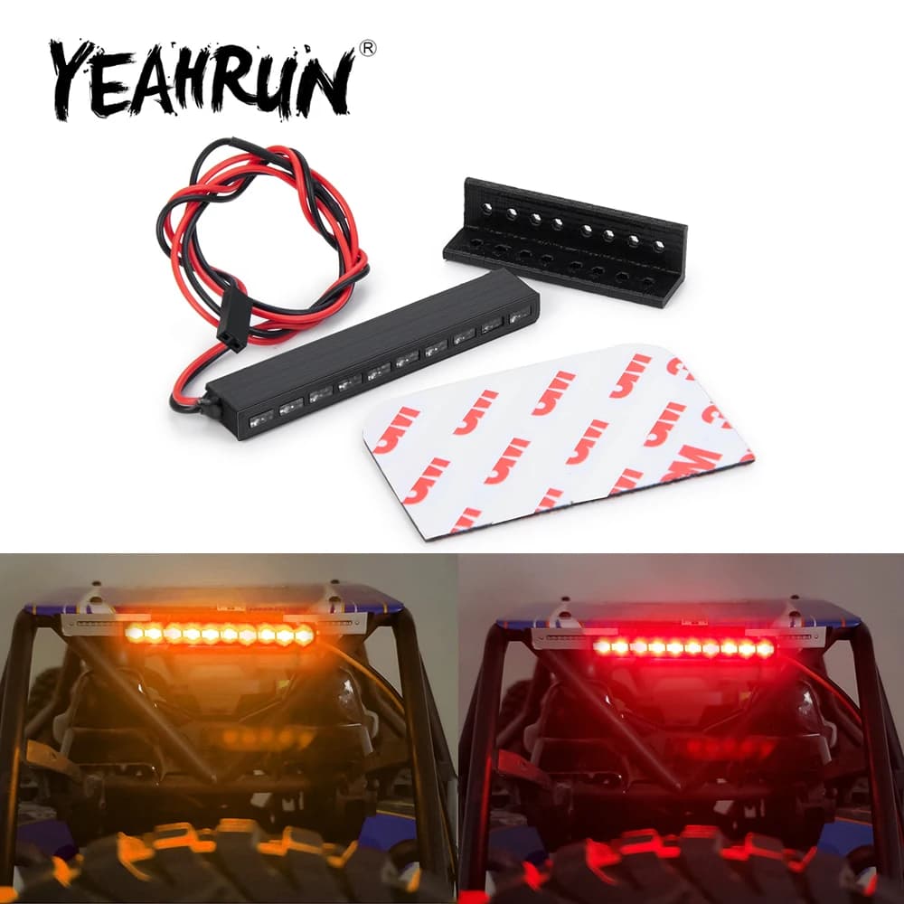 YEAHRUN 32/65mm Light Lamp Bar rosso giallo per Axial SCX10 90046 Wraith RR10 TRX-4 D90 Tamiya 1/10 RC Crawler Model Car