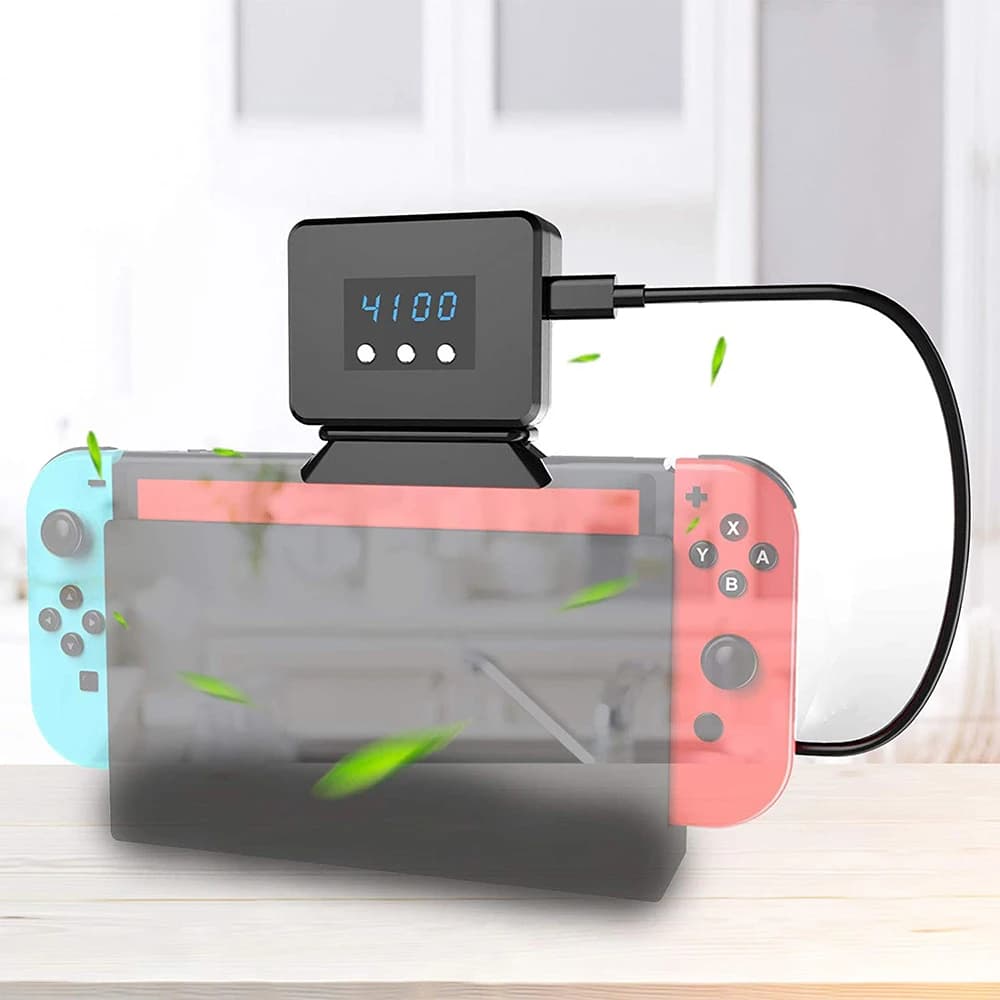 Ventola di raffreddamento per NS Switch Base radiatore radiatore di raffreddamento turbo esterno per stazione d'accueil Nintendo Switch Radiatore display a LED