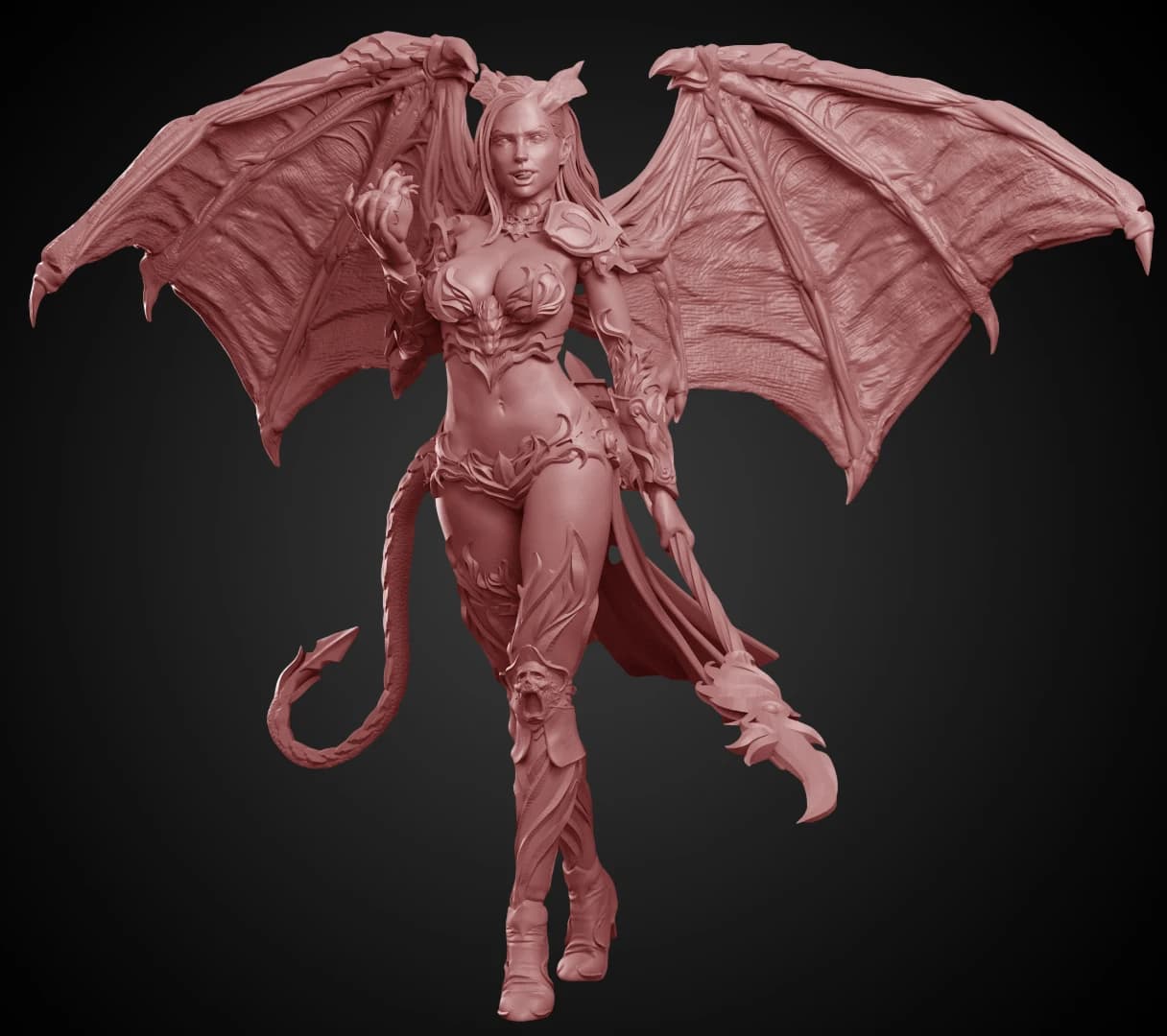 1/ 24 75mm 1/18 100mm Kit modello in resina Pipistrello vampiro Figurina femminile Non verniciata Incolore RW-428